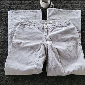 Gray Low-Rise Super Flare Corduroy Pants Sz. 1 ONE PAIR!